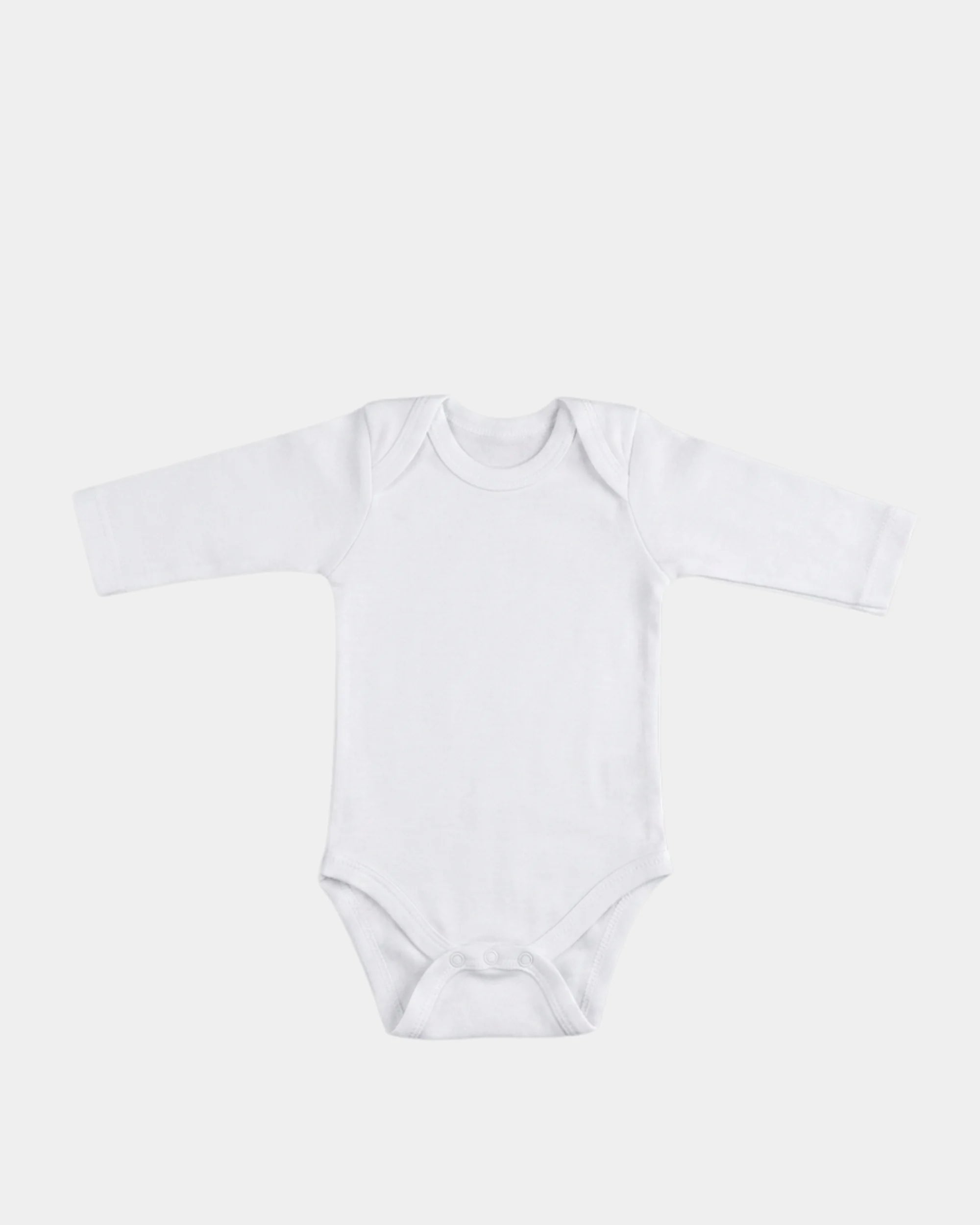 Body bébé manches longues en 100% coton blanc, coffret naissance personnalisé MQH
