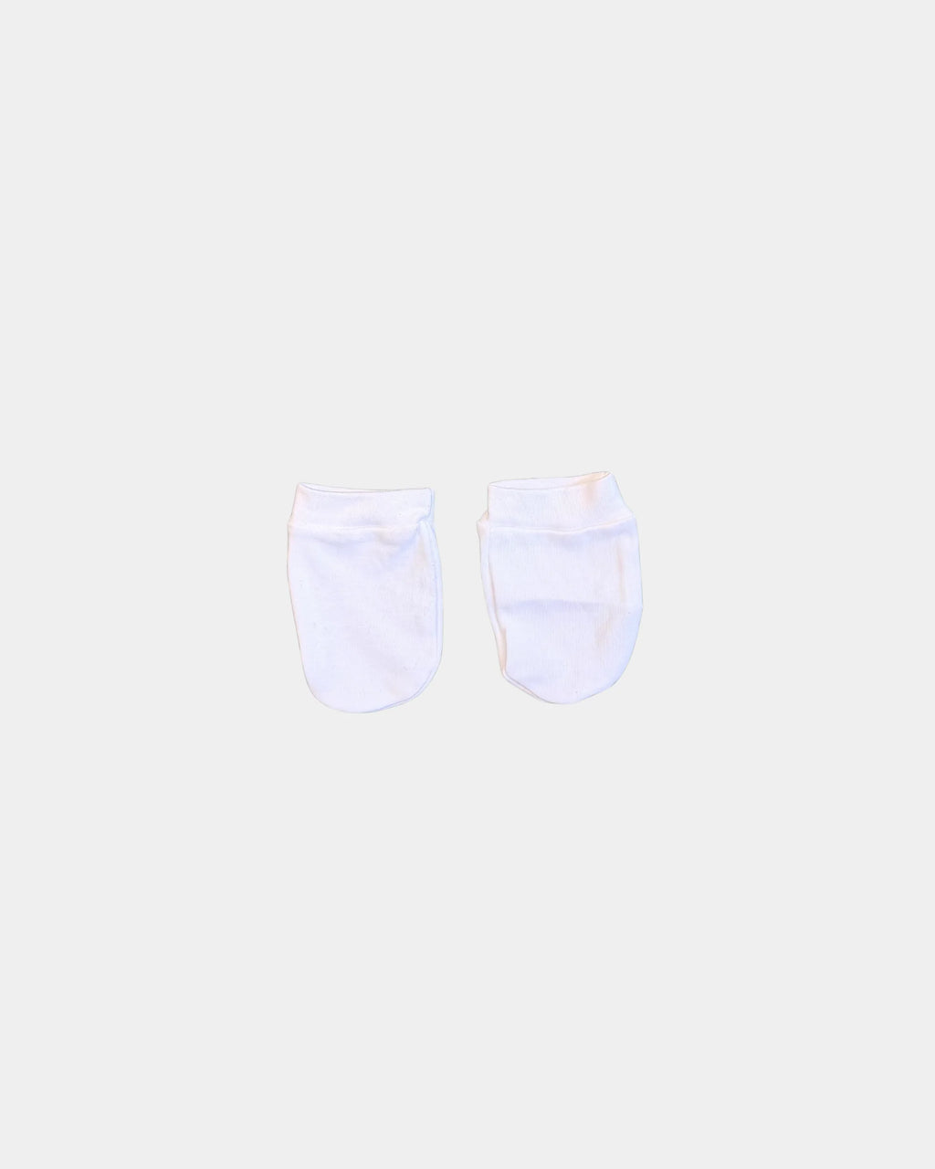 Paire de gants anti-griffures bébé en 100% coton blanc, coffret naissance MQH