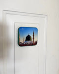 Coran Magnet design 06 Mosquée du Prophète à Médine, dôme vert de jour, aimant coranique