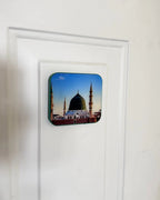 Coran Magnet design 06 Mosquée du Prophète à Médine, dôme vert de jour, aimant coranique