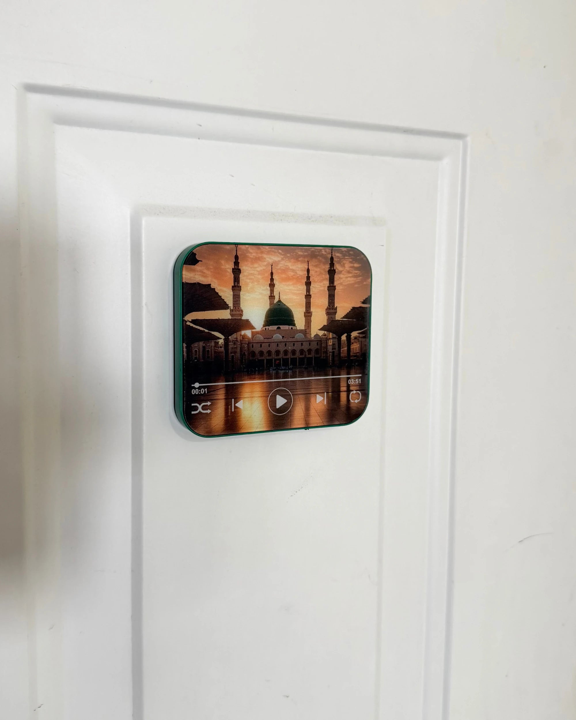 Coran Magnet design 08 Mosquée du Prophète à Médine au coucher du soleil, aimant coranique