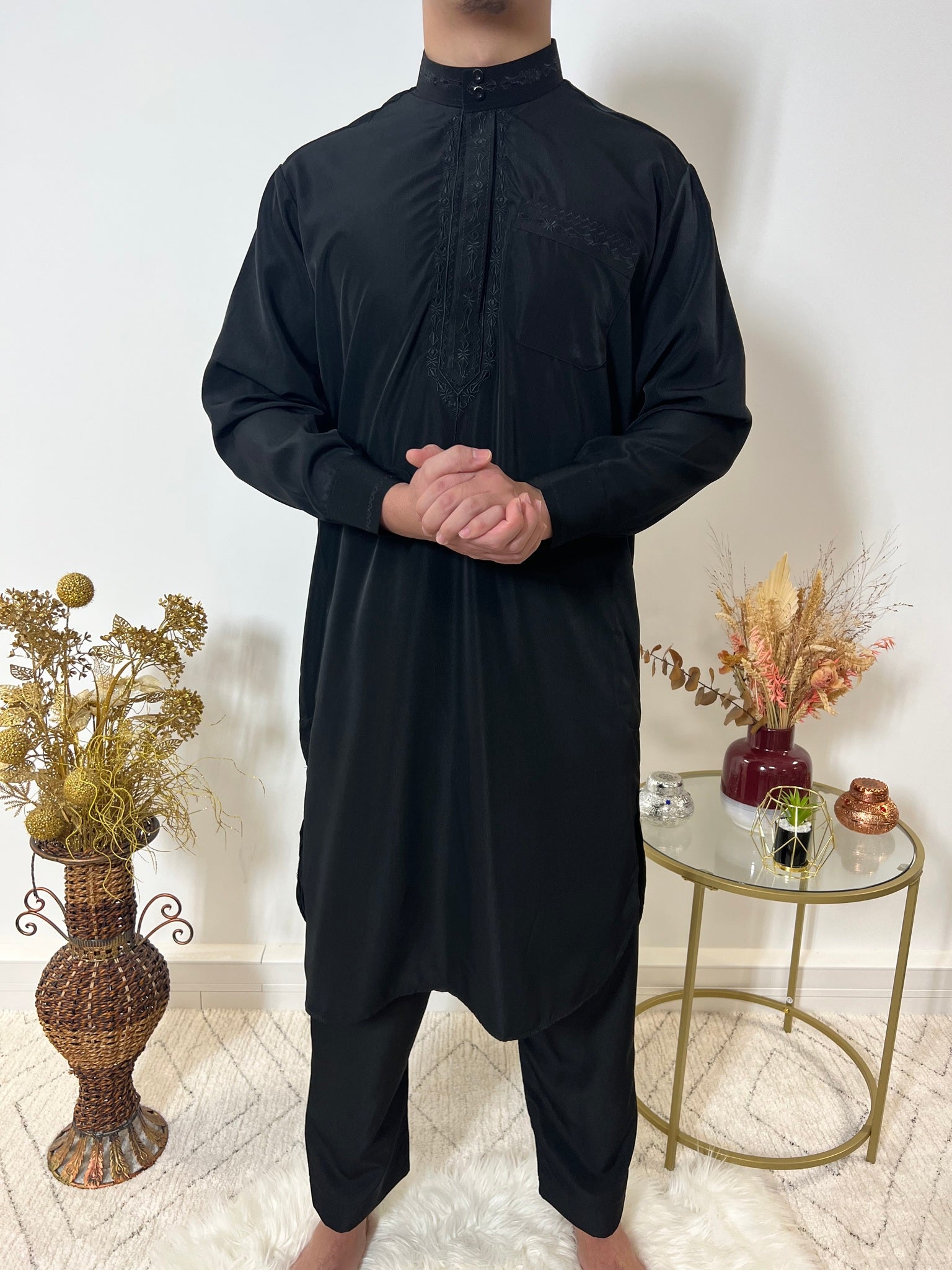 Qamis Pakistanais Collection 23 - Noir