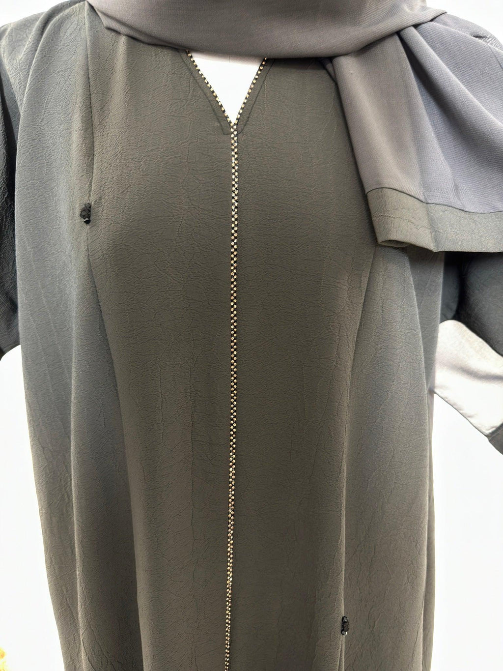 Ensemble Abaya Emarr avec Hijab - Gris foncé - Made in UAE - My Qamis Homme