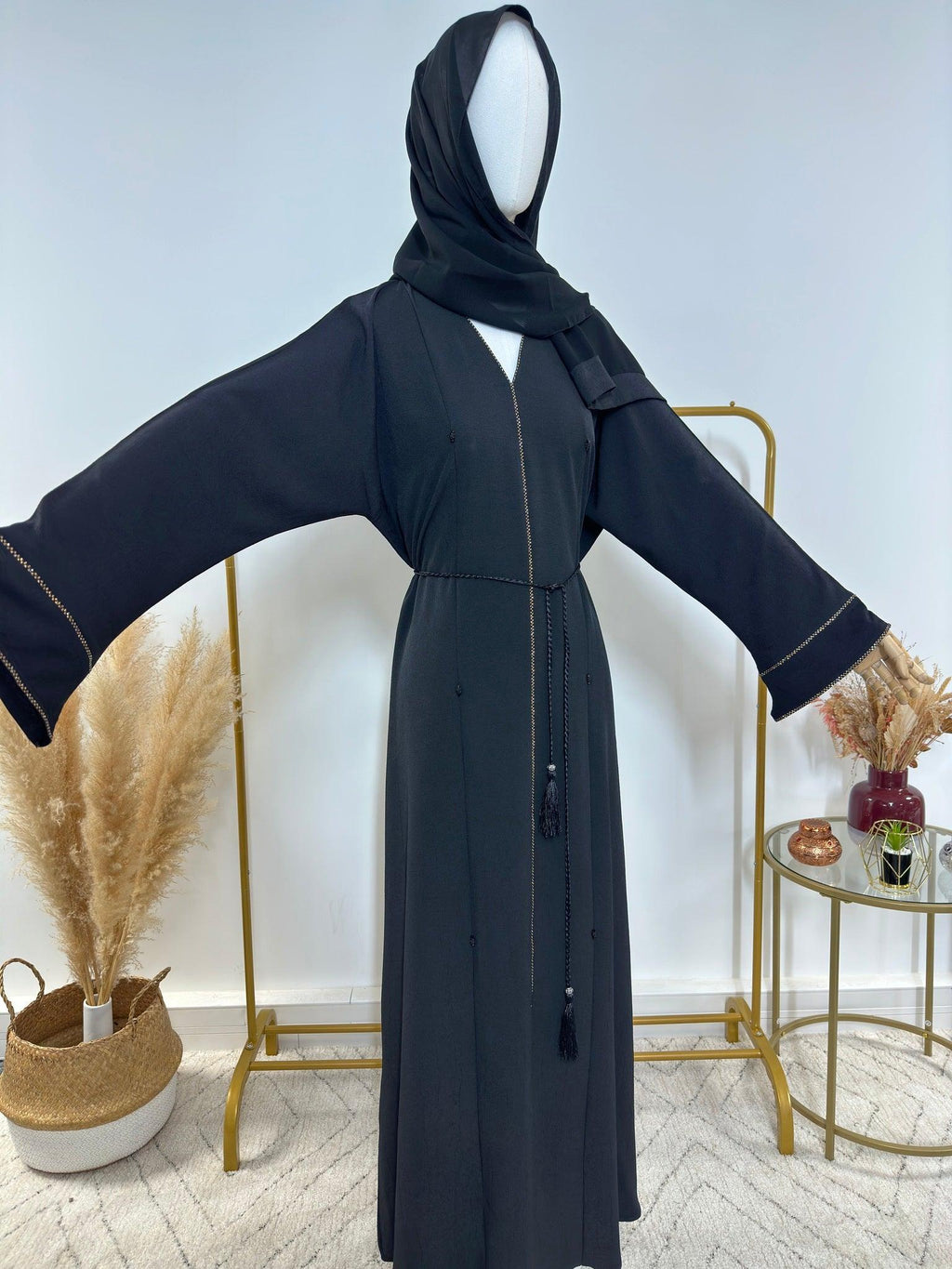 Ensemble Abaya Emarr avec Hijab - Noir - Made in UAE - My Qamis Homme