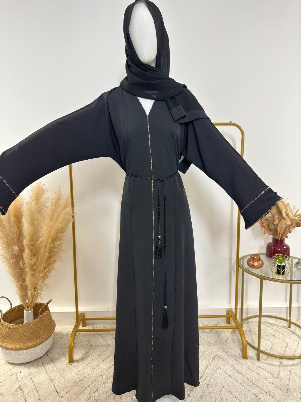 Ensemble Abaya Emarr avec Hijab - Noir - Made in UAE - My Qamis Homme