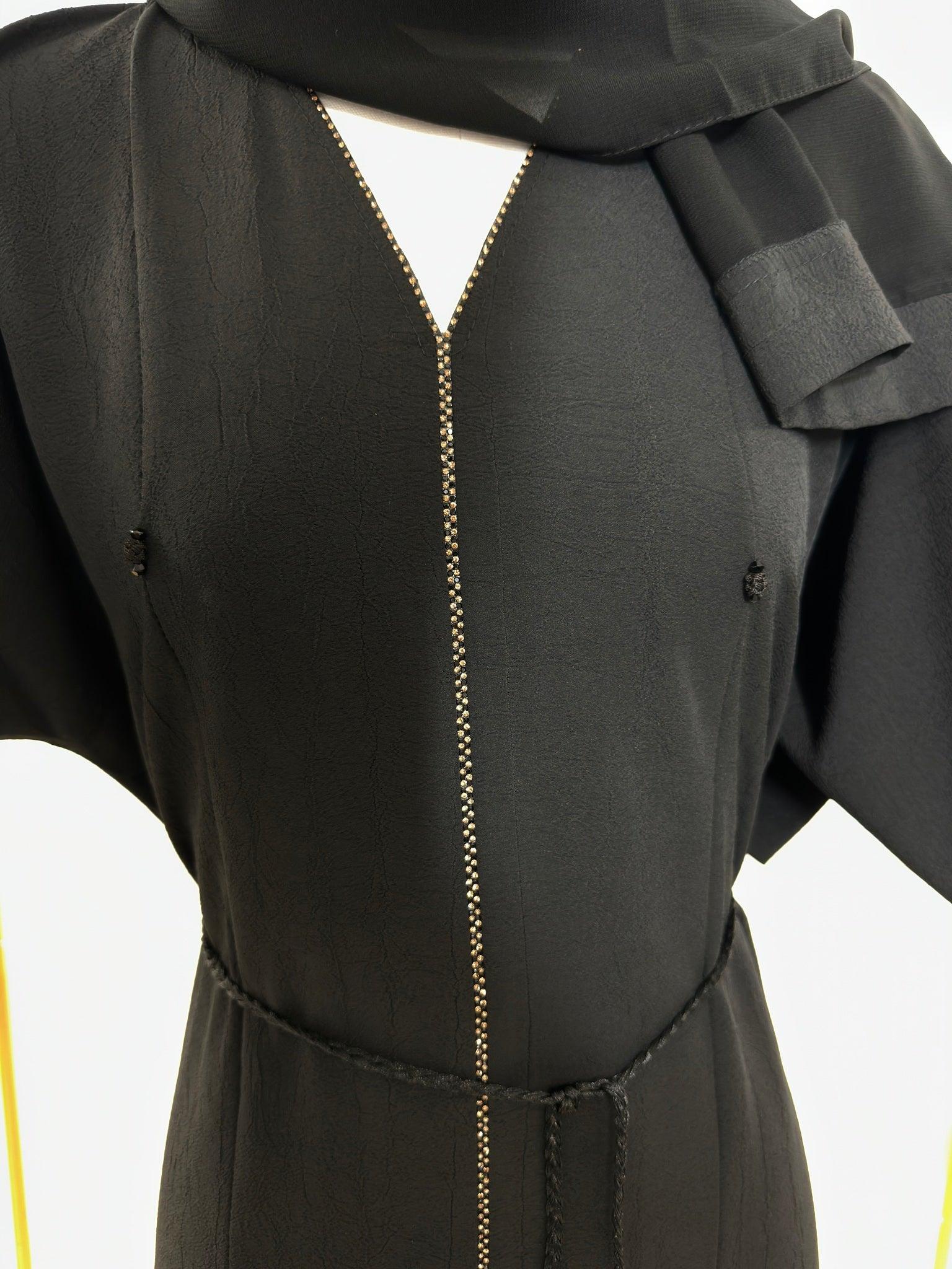 Ensemble Abaya Emarr avec Hijab - Noir - Made in UAE - My Qamis Homme