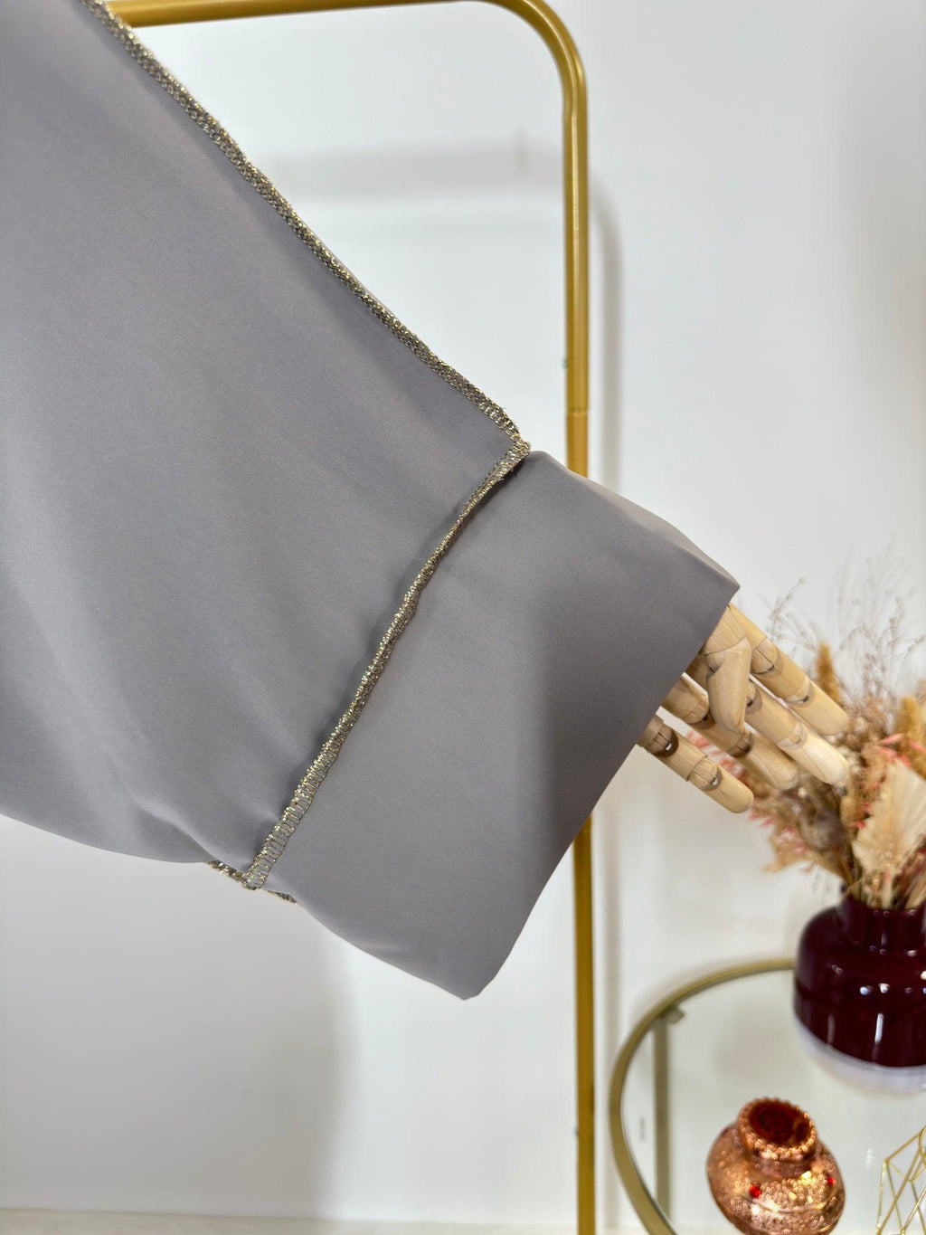 Ensemble Abaya Kimono 2 pièces - Inaya - Gris - My Qamis Homme