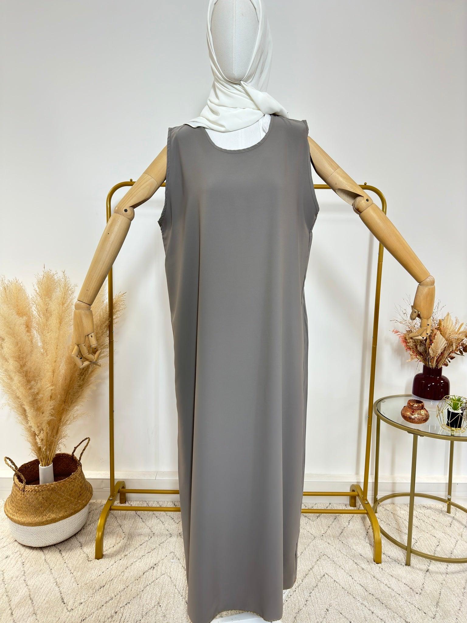 Ensemble Abaya Kimono 2 pièces - Inaya - Gris - My Qamis Homme