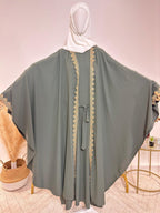 Ensemble Abaya Kimono 2 pièces - Naila - Vert Kaki - My Qamis Homme