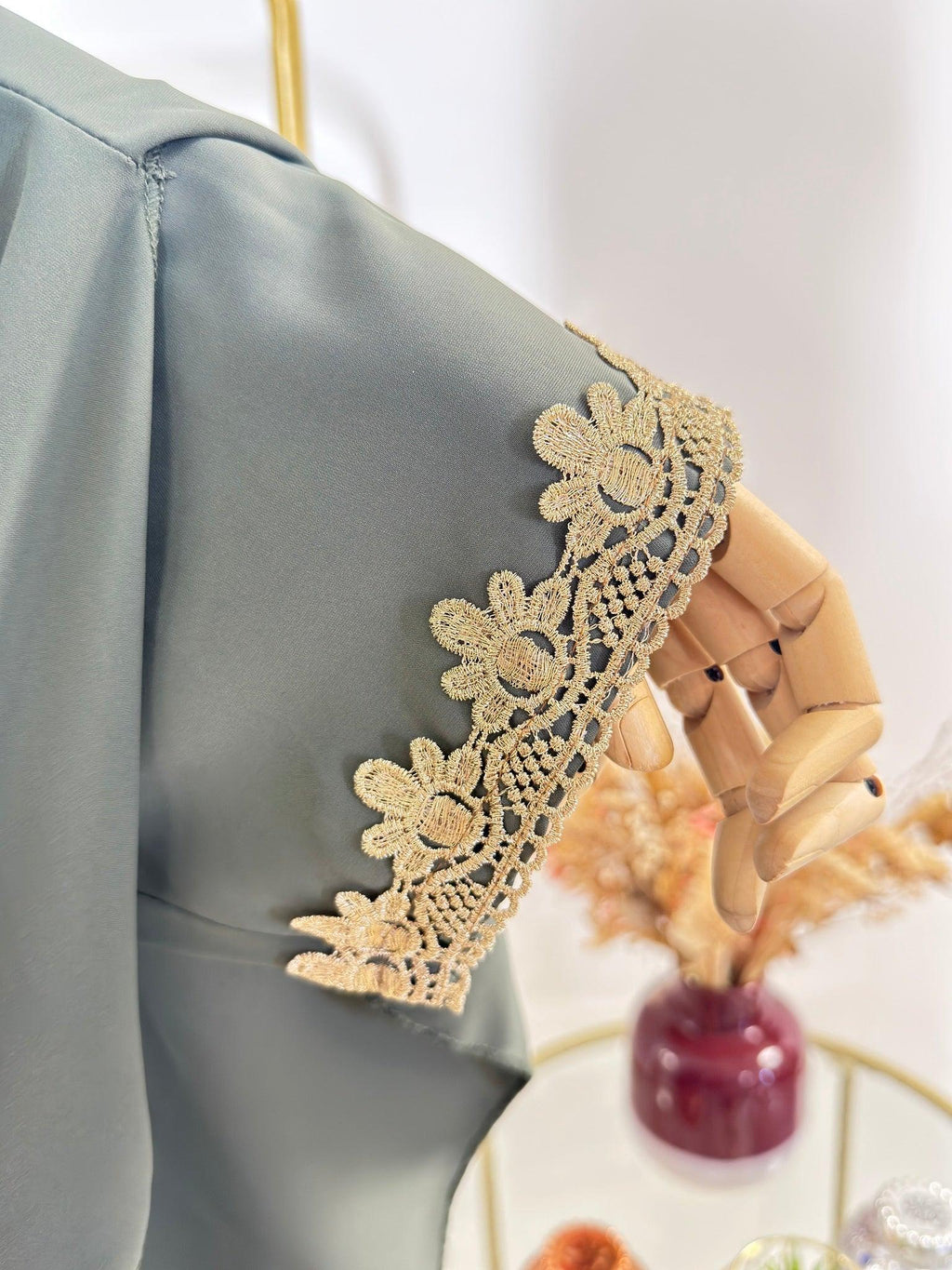 Ensemble Abaya Kimono 2 pièces - Naila - Vert Kaki - My Qamis Homme