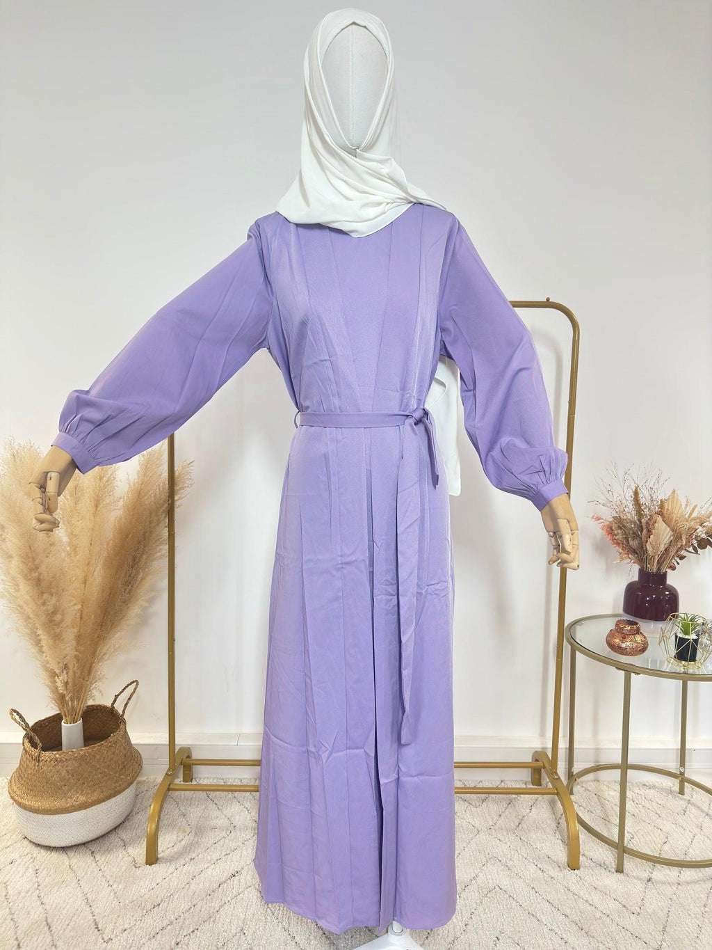 Ensemble Abaya Kimono 2 pièces - Widad - Lilas - My Qamis Homme