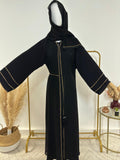 Ensemble Abaya Zahra avec Hijab - Noir - Made in UAE - My Qamis Homme