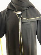 Ensemble Abaya Zahra avec Hijab - Noir - Made in UAE - My Qamis Homme