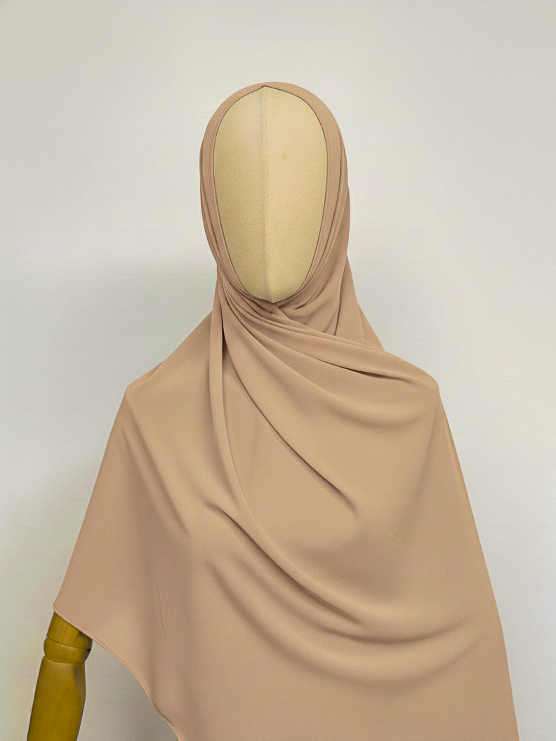 hijab avec aimant intégré beige