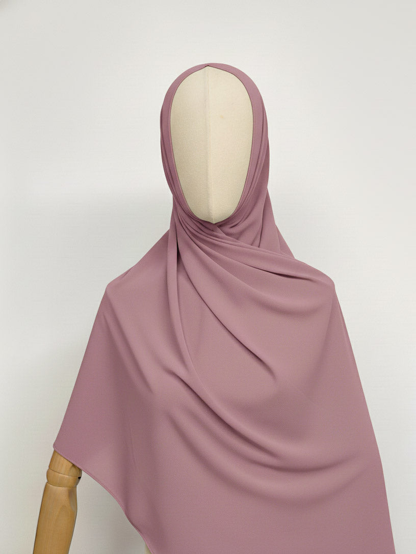 Hijab à aimants intégrés en Mousseline - Violet