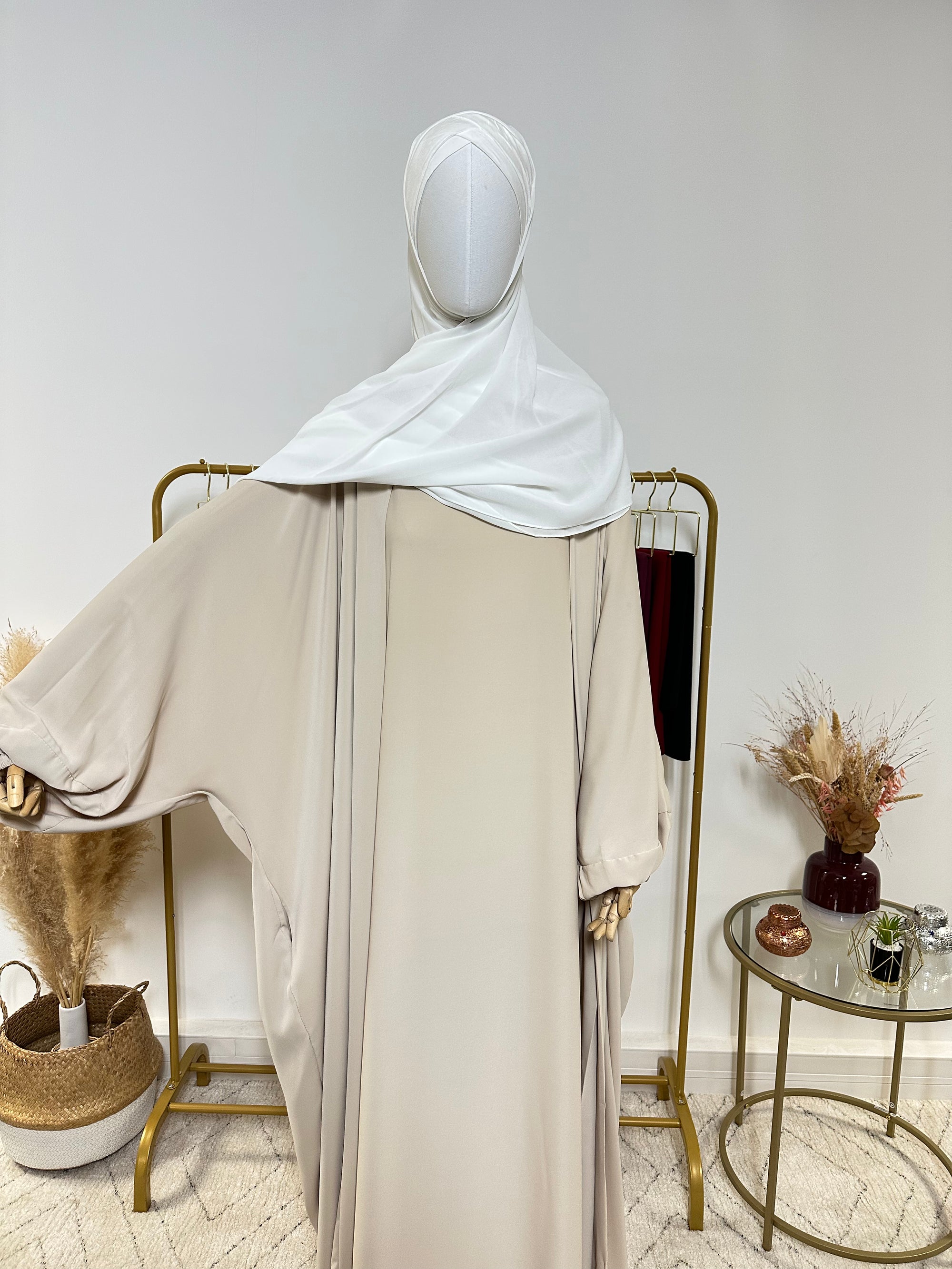 Hijab Mousseline - Hijab à enfiler avec bonnet en mousseline intégré - Blanc - My Qamis Homme