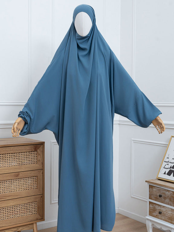 Einteiliger Jilbab – Denimblau