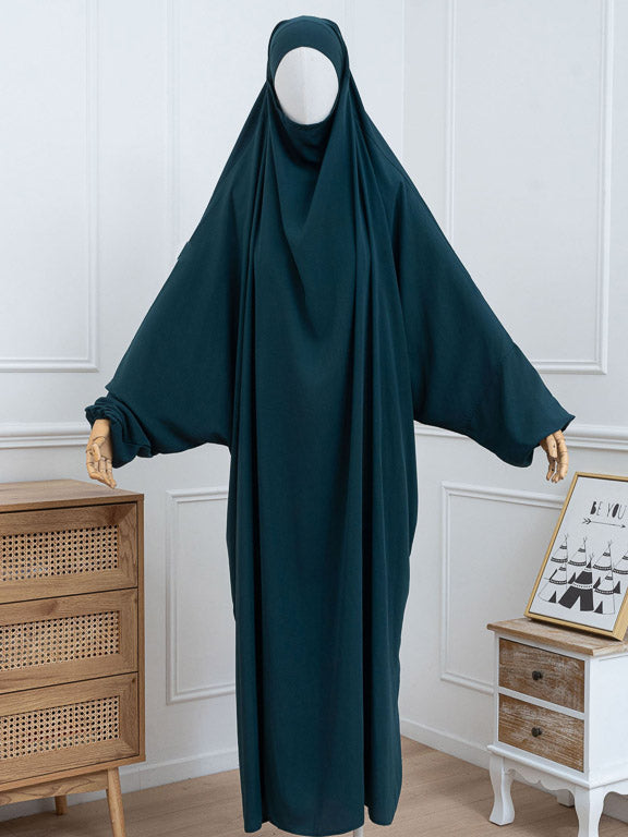Einteiliger Jilbab – Petrolblau