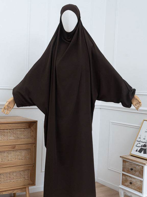 Einteiliger Jilbab – Kaffeebraun