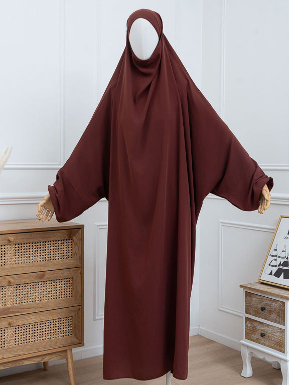 Einteiliger Jilbab - Rostrotes Bordeaux