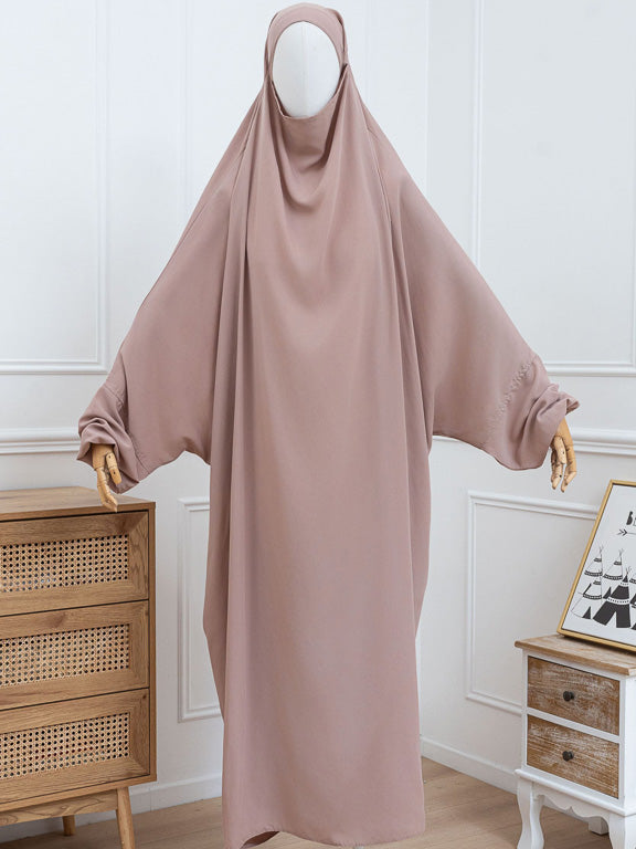 Einteiliger Jilbab – Helltaupe