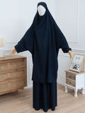 2-piece jilbab - Navy blue - Petite size