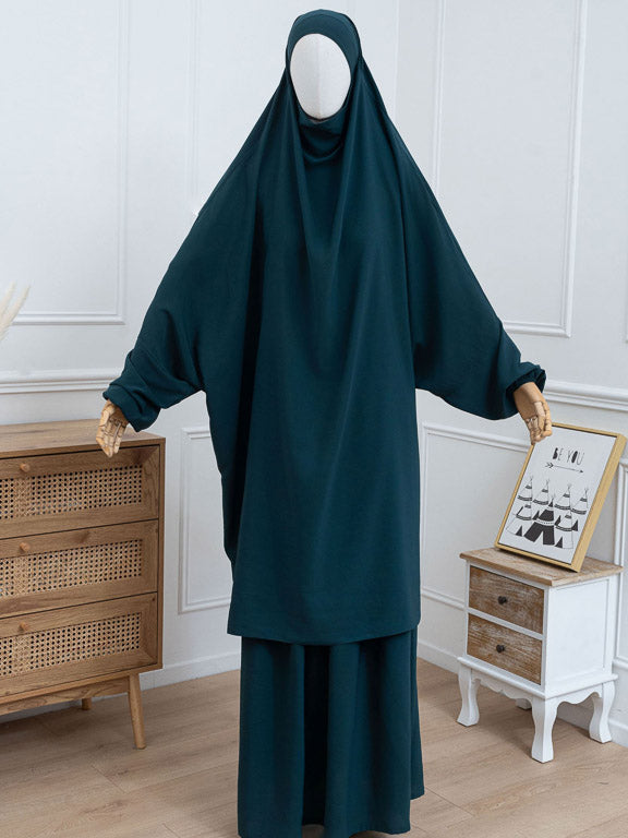 2-teiliger Jilbab – Petrolblau