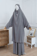 Jilbab 2 pièces - Gris clair