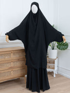 Jilbab 2 pièces - Noir - Petite Taille