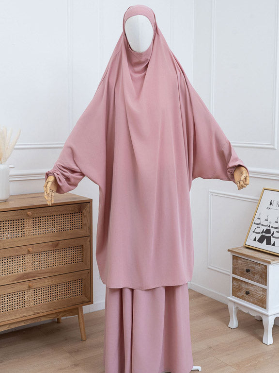 2-teiliger Jilbab – Rosa – Petite-Größe