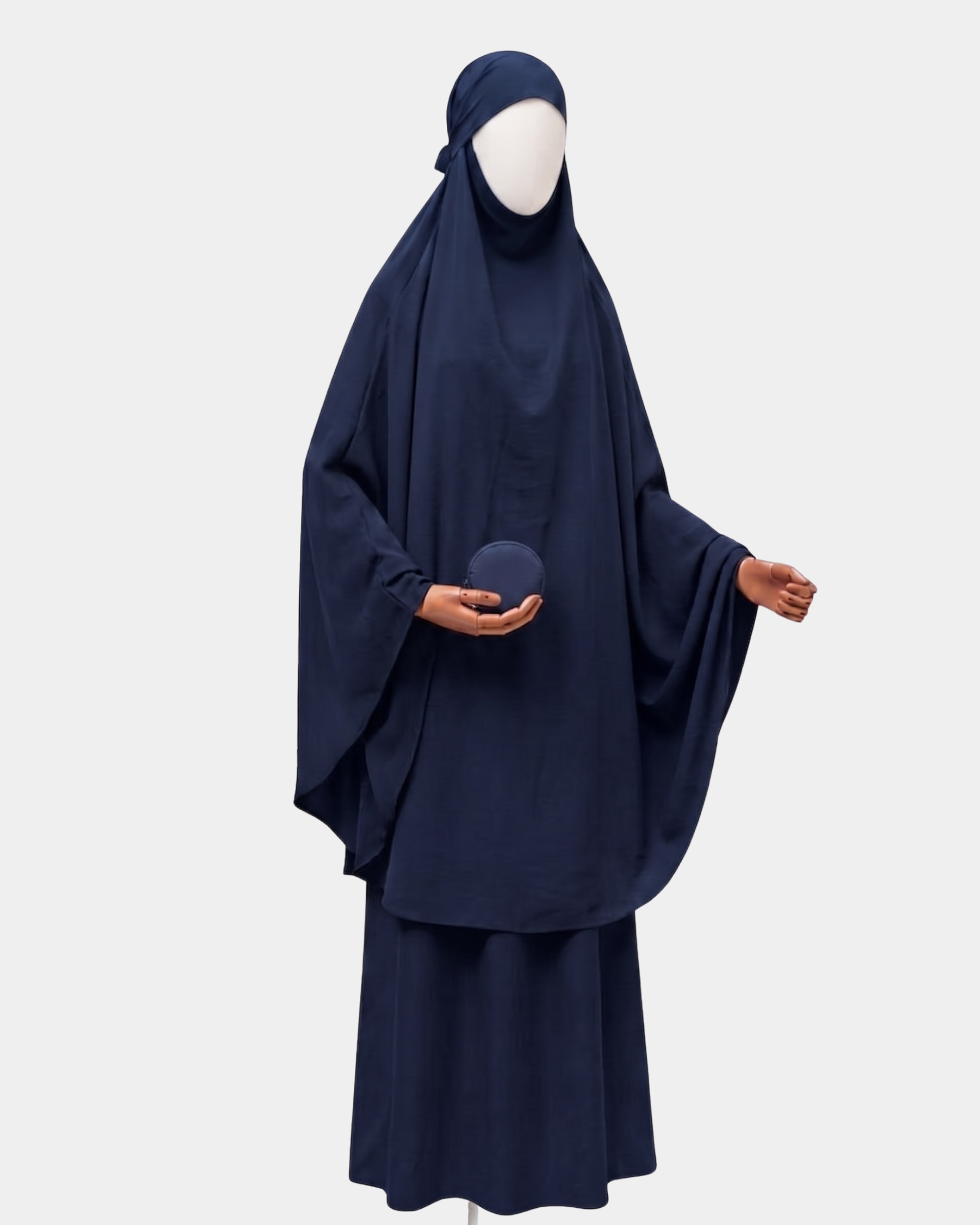 Ensemble de Prière Jilbab Compact - Bleu Marine