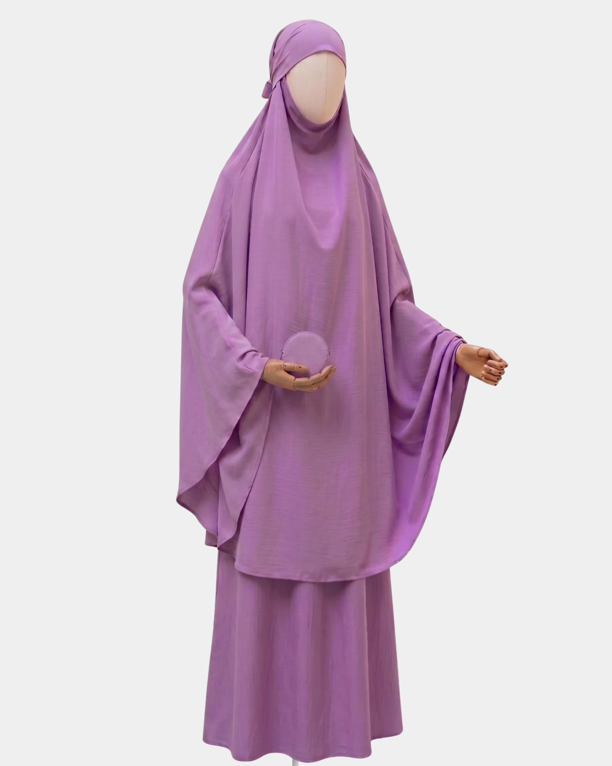 Ensemble de Prière Jilbab Compact - Lilas