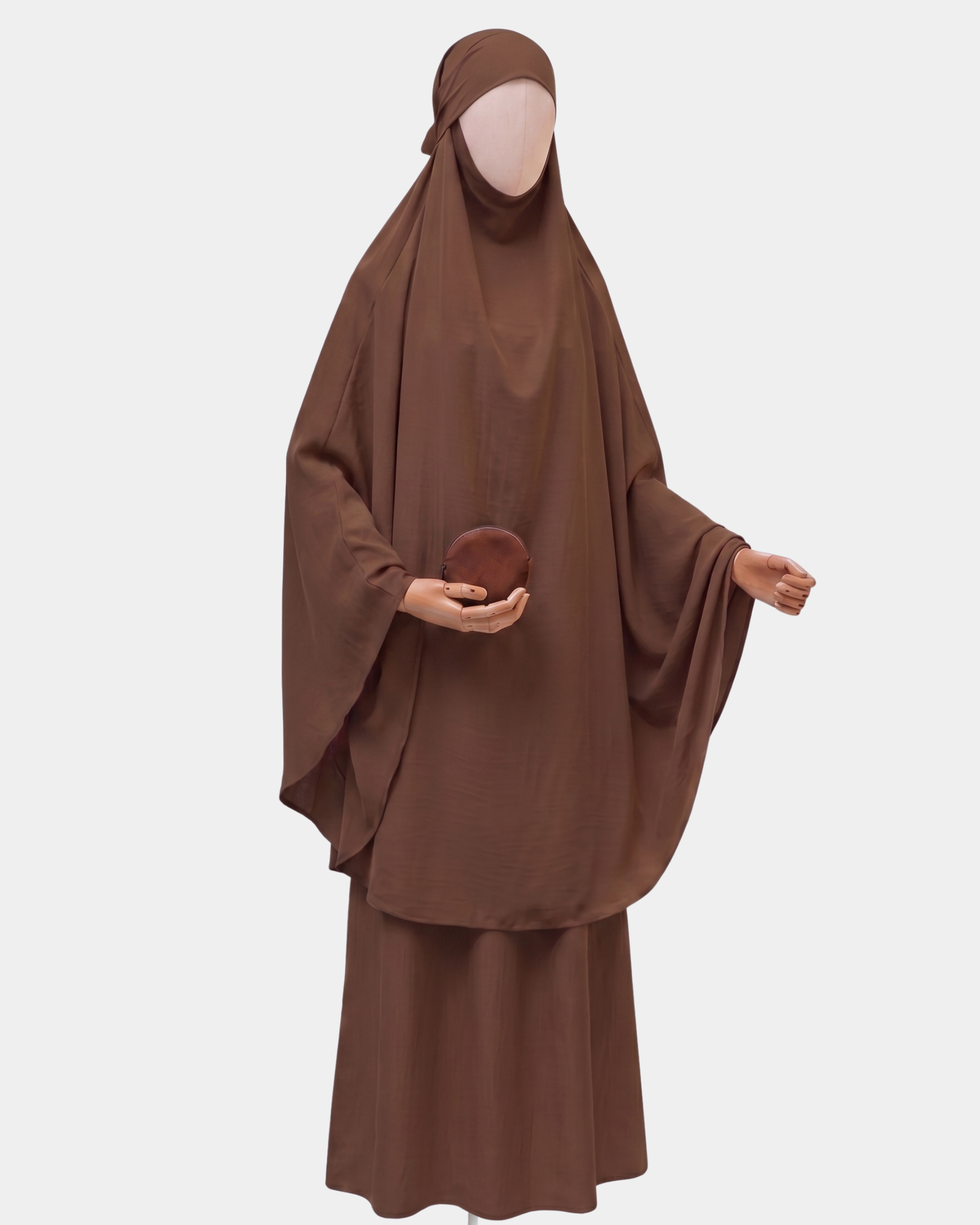 Ensemble de Prière Jilbab Compact - Marron
