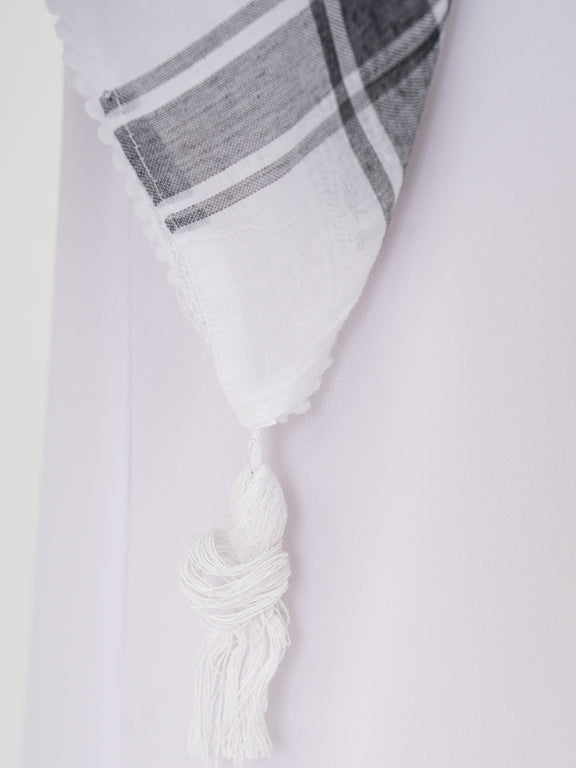 Keffieh Palestinien avec pompom