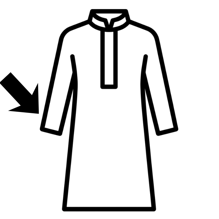 Stickposition des Qamis