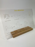 Guide des ablutions sur plexiglas