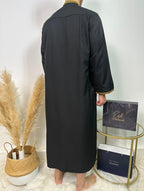 Qamis Bahreïni avec col - Noir - Al Emad - My Qamis Homme