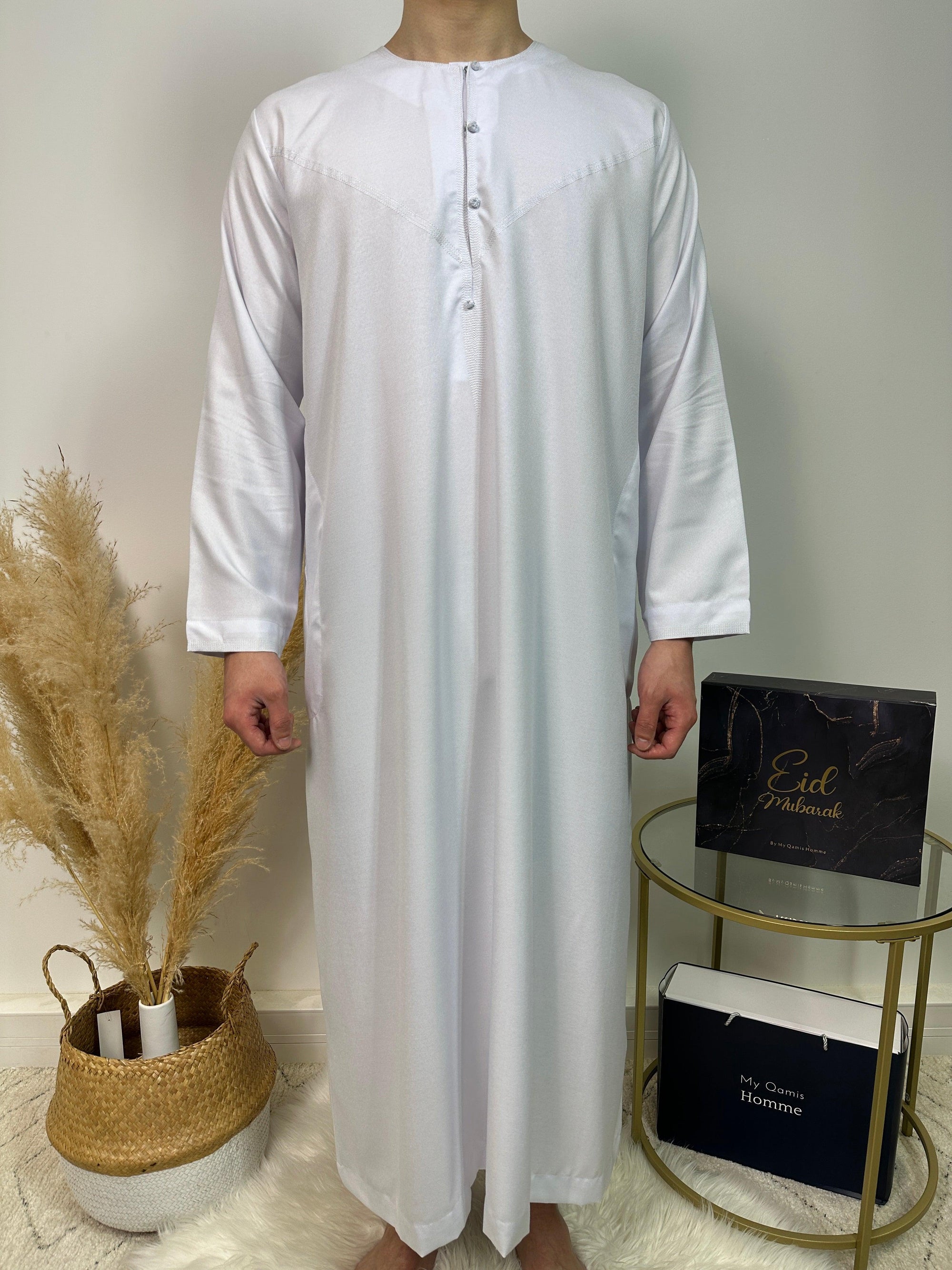 Qamis Dubai - Blanc Pur - Al Emad - My Qamis Homme