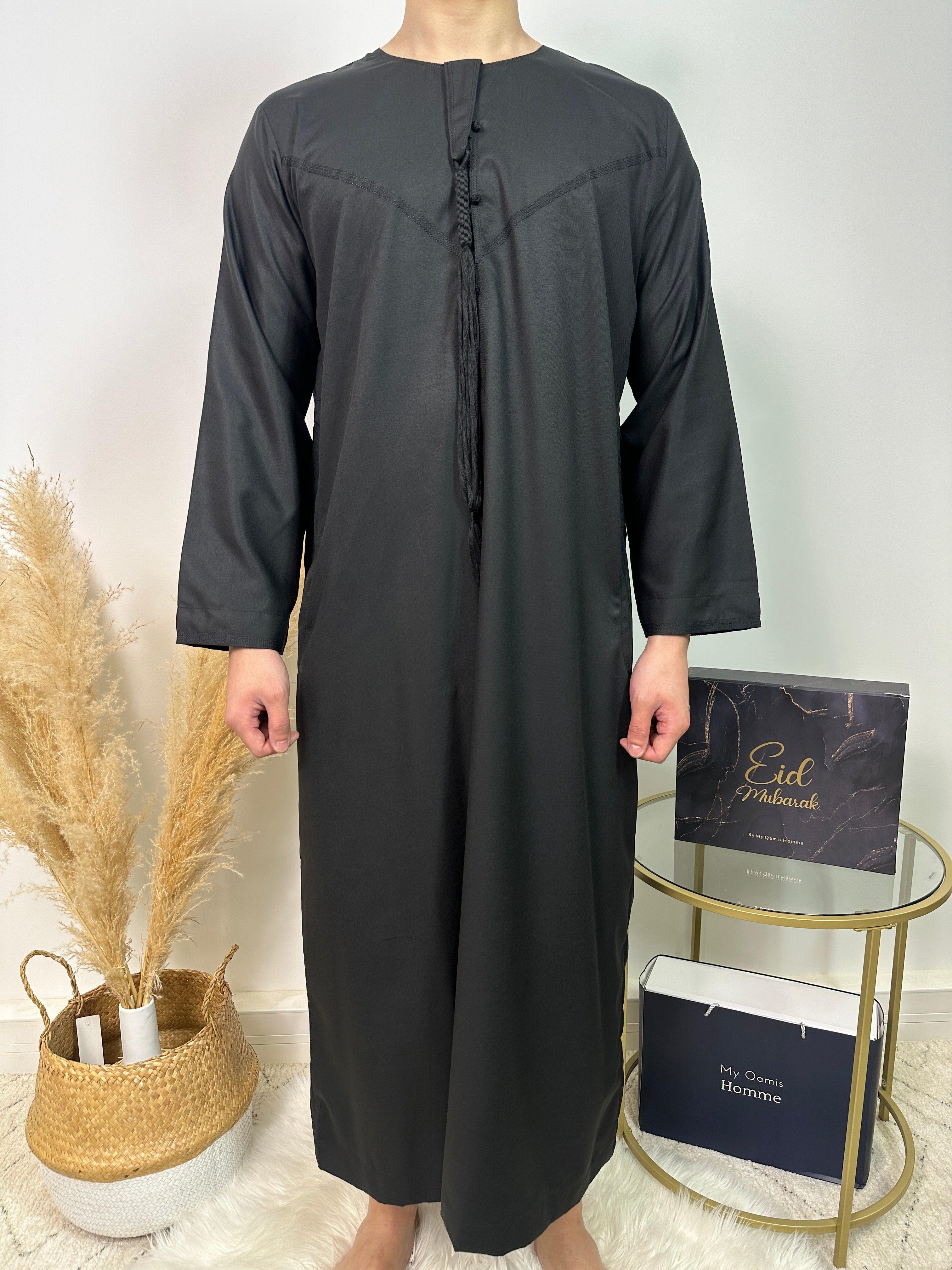 Qamis Dubai - Noir - Al Emad - My Qamis Homme