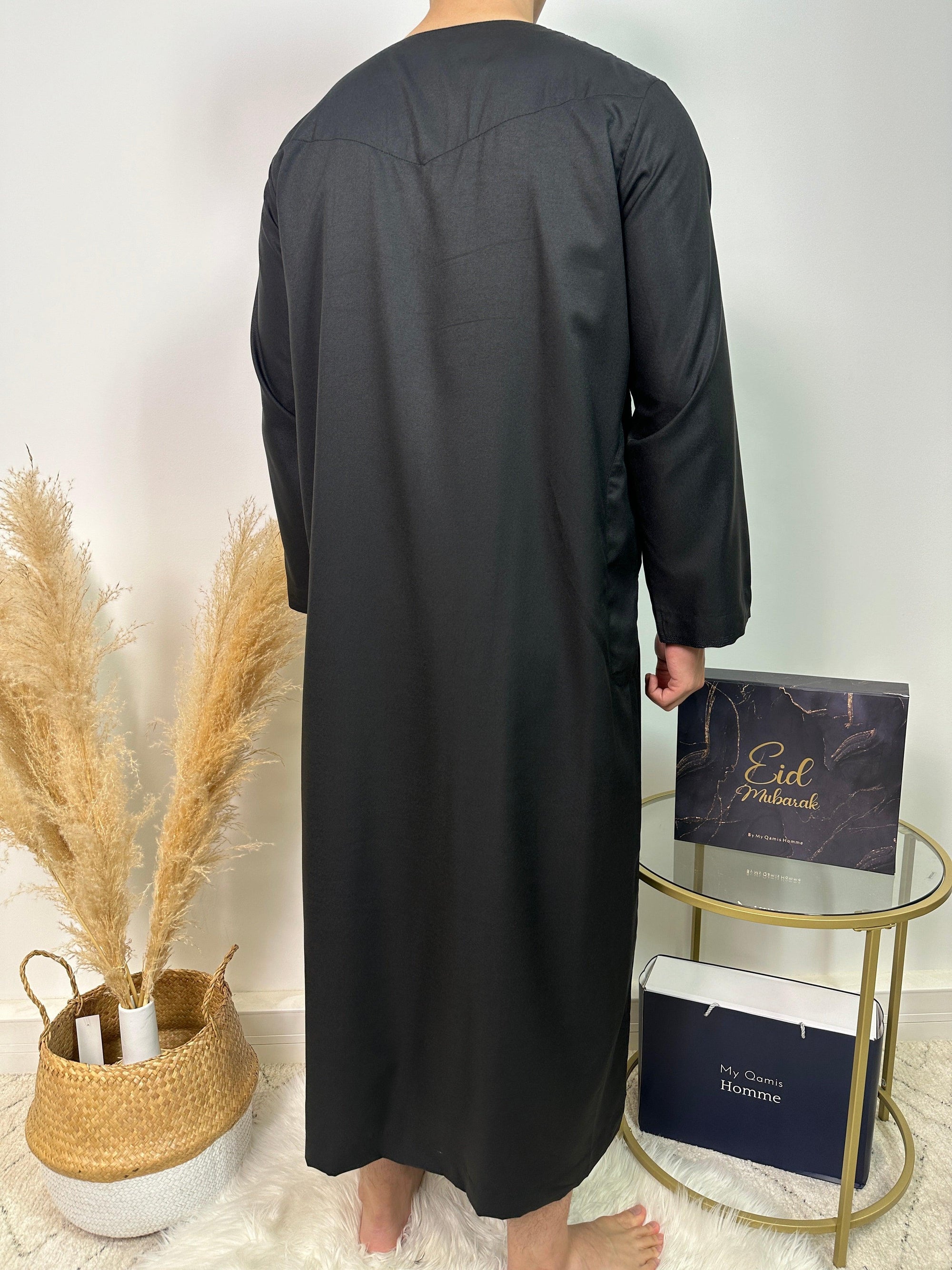 Qamis Dubai - Noir - Al Emad - My Qamis Homme