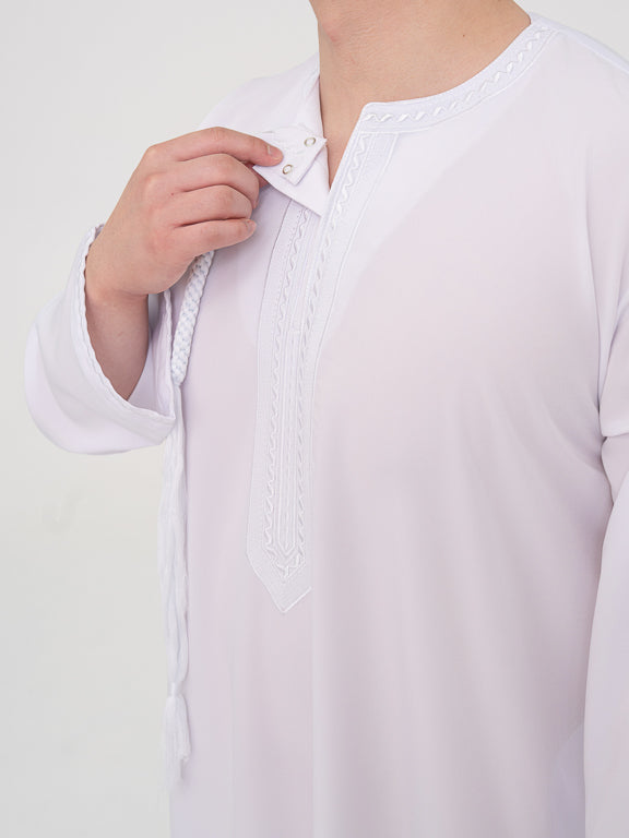 Qamis Emirati blanc Premium - Al Emad