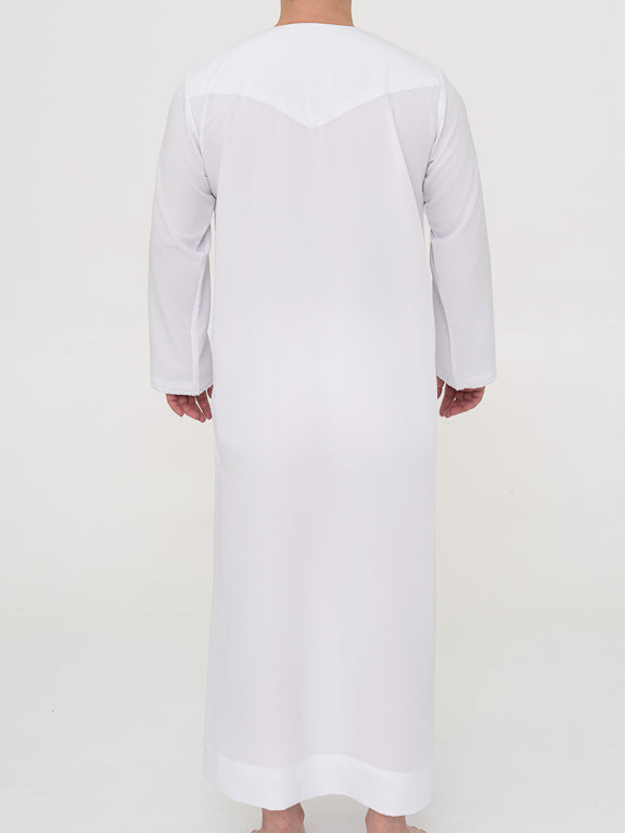 White Emirati Thobe Premium - Al Emad