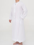 White Emirati Thobe Premium - Al Emad