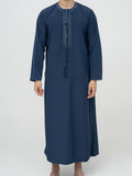 Premium Navy Blue Qamis Emirati Marine - Al Emad