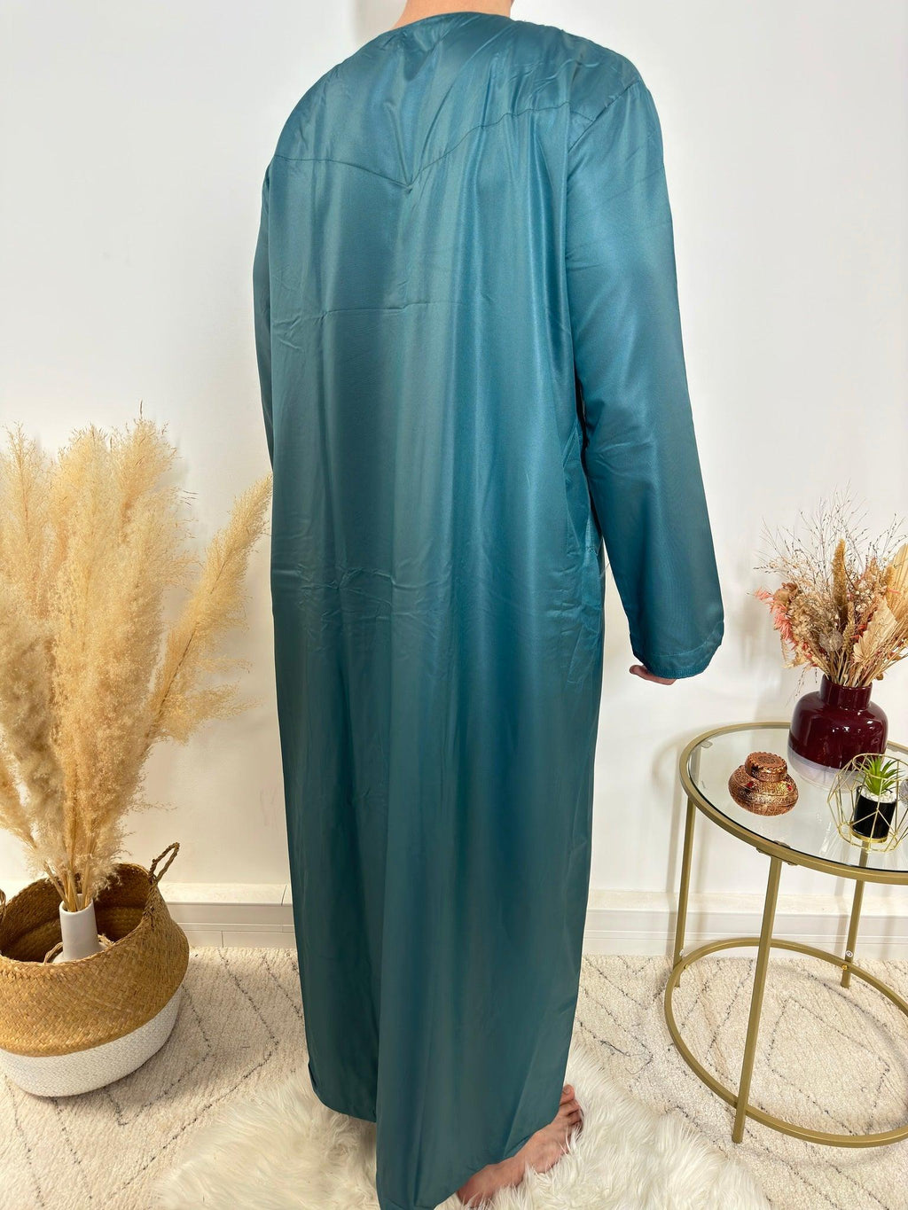 Qamis Emirati - Bleu/Vert - Qamis Dubai - My Qamis Homme