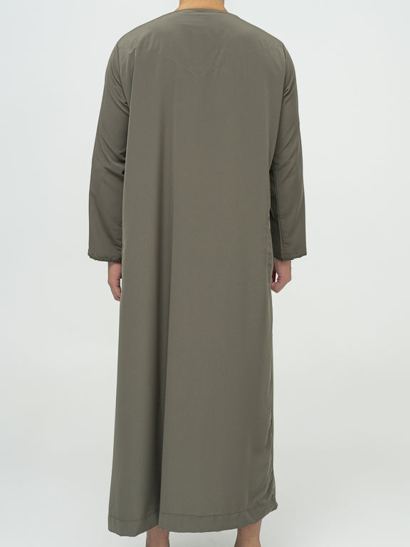 Qamis Emirati kaki Premium - Al Emad