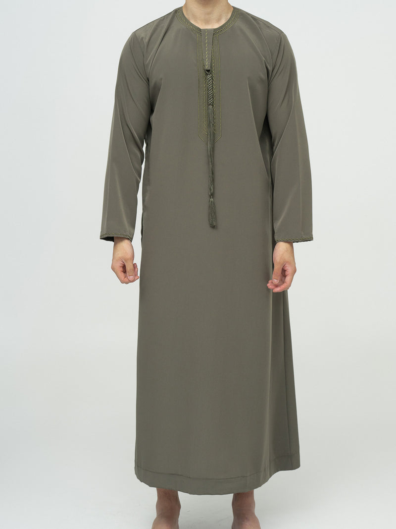 Khaki Emirati Thobe Premium - Al Emad