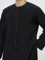 Qamis Emirati noir Premium - Al Emad