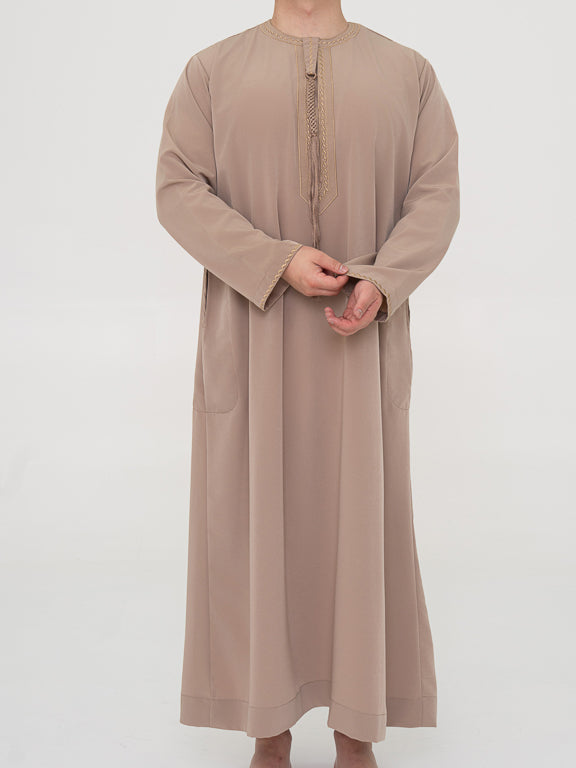 Qamis Emirati taupe Premium - Al Emad