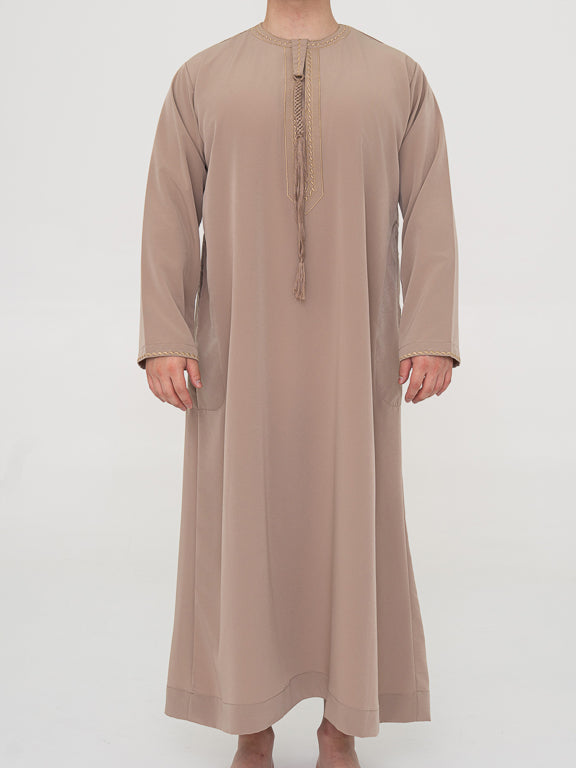 Qamis Emirati taupe Premium - Al Emad